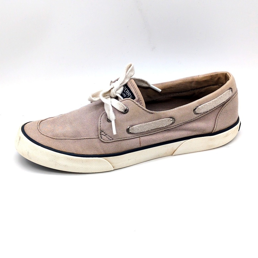Sperry Loafers Womens‎ Pier Gray 9 Boat Shoes Canvas Casual Top Sider STS83191